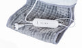Premium Grey Plush Flannel Fleece Electric Foot Warmer 4 Heat Settings