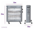2200W Quartz Infrared Radiant Heater with Adjustable Thermostat and 2 Power Settings - SuperSaverAU - view 2
