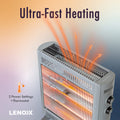 2200W Quartz Infrared Radiant Heater with Adjustable Thermostat and 2 Power Settings - SuperSaverAU - view 5