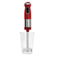 Premium Red Electric Stick Blender and Hand Mixer Set with 750ml Beaker