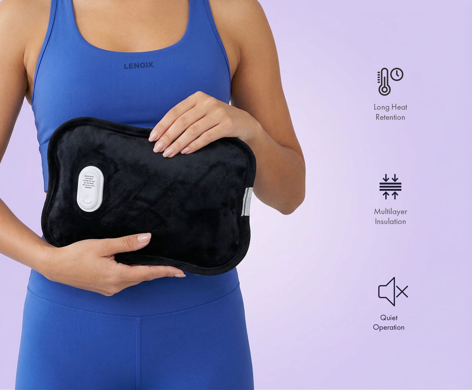 Rechargeable Electric Hot Water Bottle 180W, Fast Heating, Up to 70°C, Leak-Resistant Design - SuperSaverAU - view 4