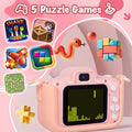 Kids Digital Dual Lens Camera, 4x Zoom and HD Video Recording (Pink) - SuperSaverAU - view 6