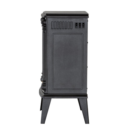 Lenoxx Electric Log Fireplace Heater 1000W/2000W with Overheat Protection and Flame Effect