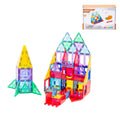 78 Pcs non-toxic STEM Educational, Durable Magnetic Tiles/Puzzle with Storage Bag - SuperSaverAU - view 4