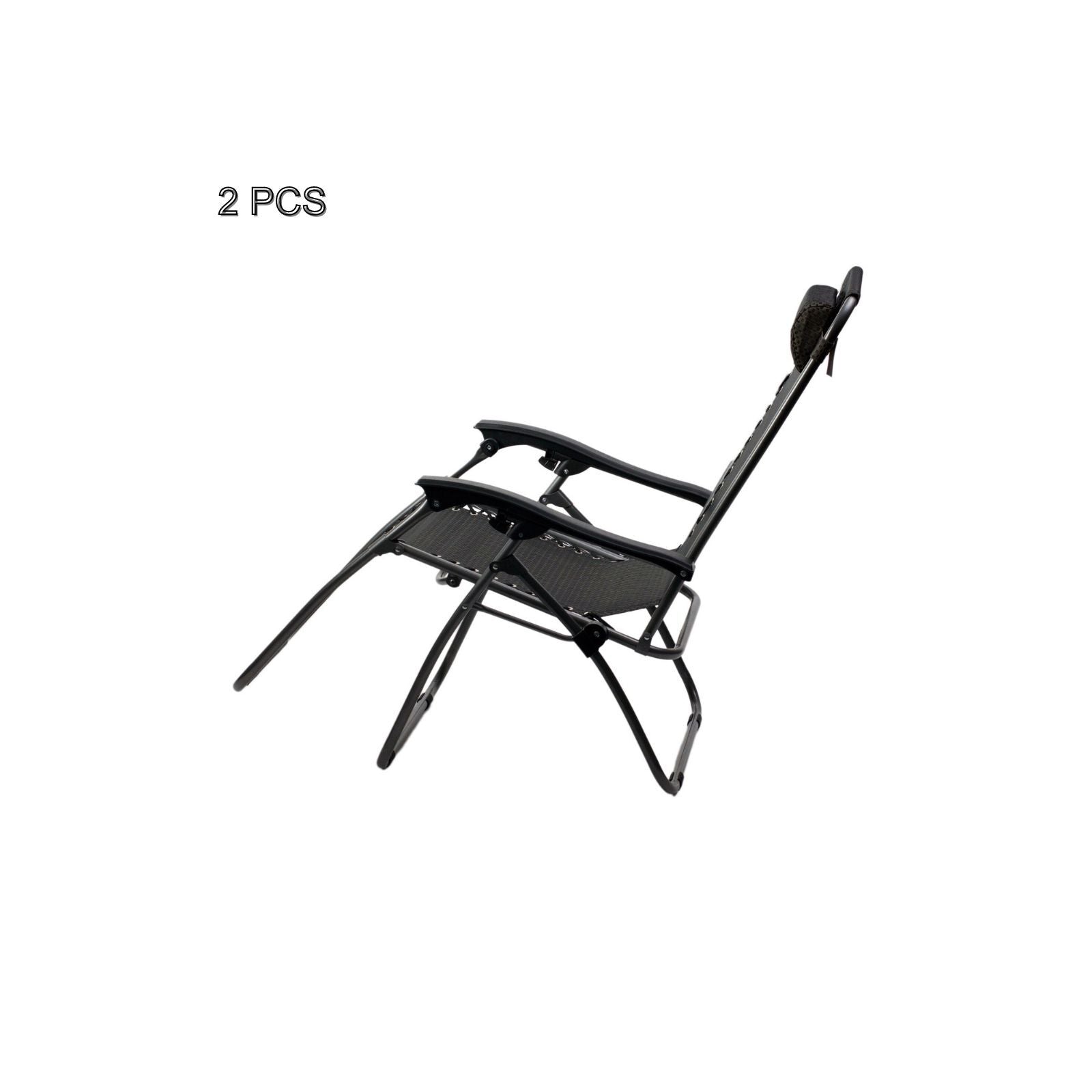 Hacienda Zero Gravity Reclining Chair - 2 Pack, Adjustable, Black - SuperSaverAU - view 3