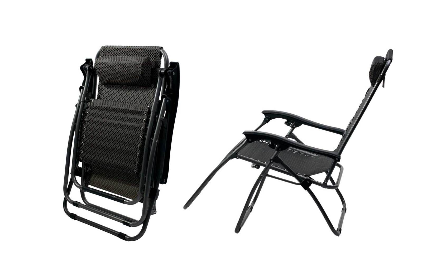 Hacienda Zero Gravity Reclining Chair - 2 Pack, Adjustable, Black - SuperSaverAU - view 4