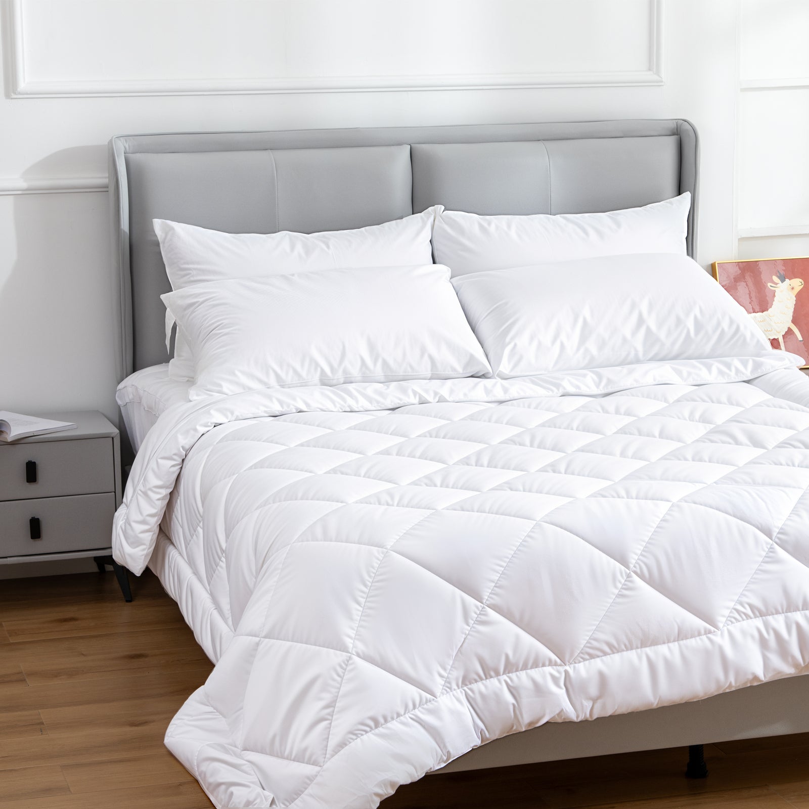 Hacienda 100% Cotton Pillow 50x75 cm, Hypoallergenic, Antibacterial, Cooling, 4 Pack - SuperSaverAU - view 7