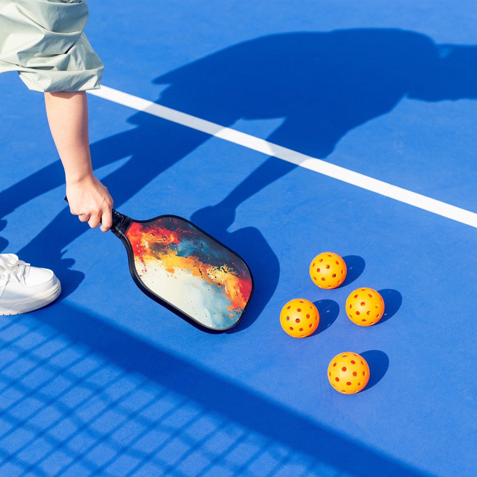 Pickleball Set with 4 Fiberglass Paddles, 6 Balls, Net, and Carry Bag - SuperSaverAU - view 7