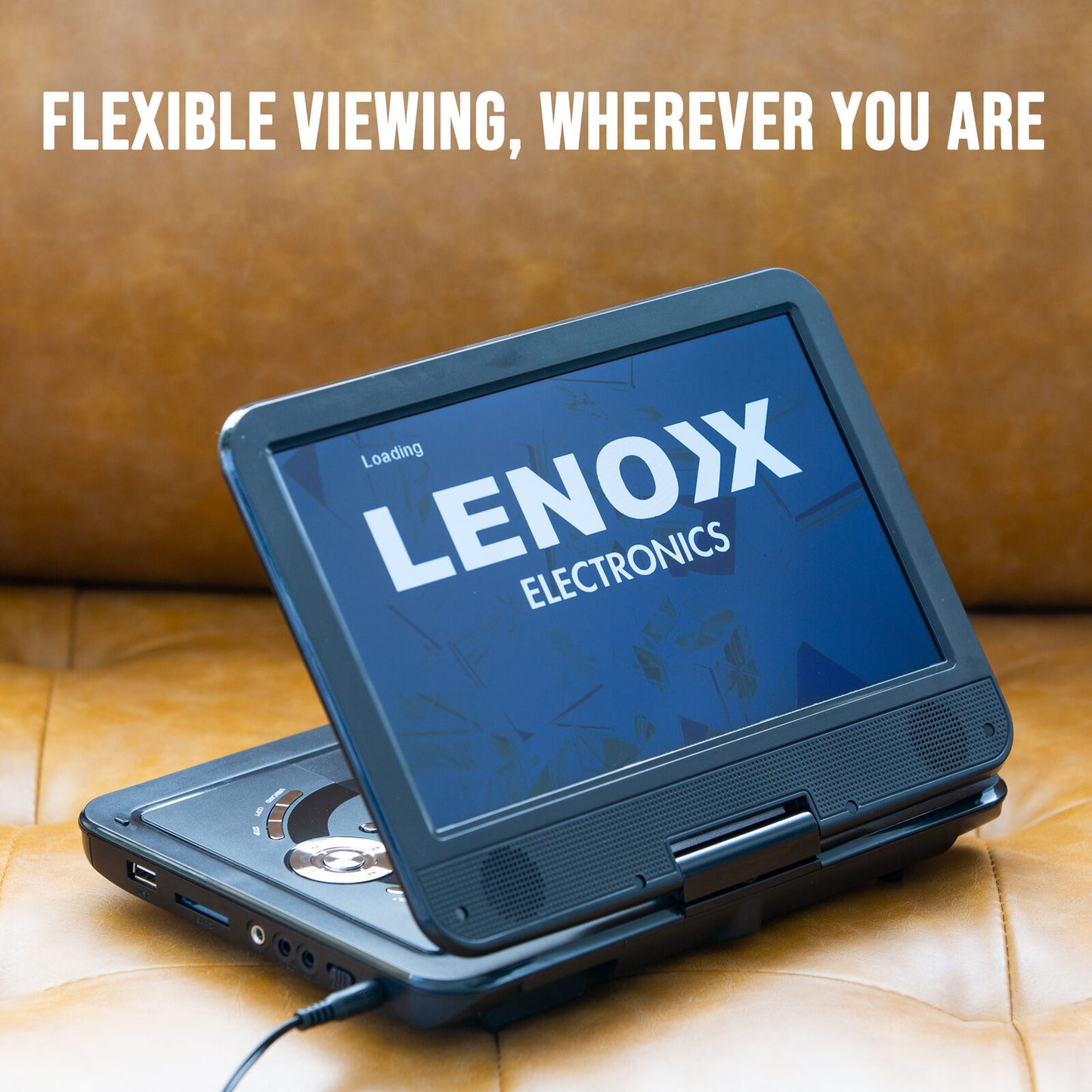 10.1" Portable DVD Player with 270° Swivel Screen, Rechargeable Battery & Multi-Format Support