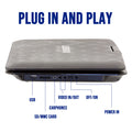 Premium 15.4 Inch Swivel Portable DVD Player with Rechargeable Screen
