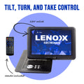 Premium 15.4 Inch Swivel Portable DVD Player with Rechargeable Screen
