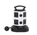 Lenoxx Tower Power Board with 6 Outlets and 4 USB Ports - Black/White - SuperSaverAU - view 1