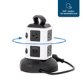 Lenoxx Tower Power Board with 6 Outlets and 4 USB Ports - Black/White - SuperSaverAU - view 3