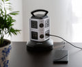 Lenoxx Tower Power Board with 6 Outlets and 4 USB Ports - Black/White - SuperSaverAU - view 4