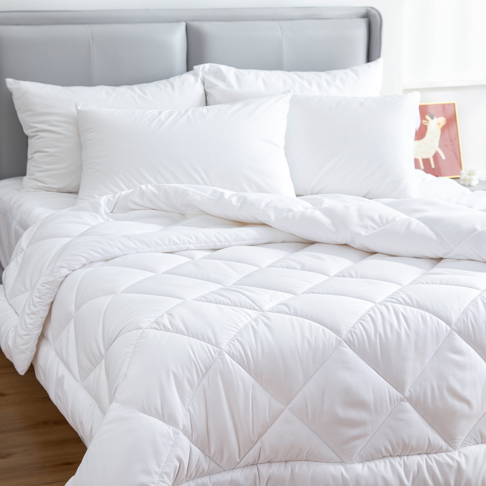 Hacienda Microfiber Bamboo Blend Quilt - Hypoallergenic & Antibacterial - Queen - SuperSaverAU - view 2