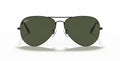 Ray-Ban Aviator Large Metal II Sunglasses - Black Frame, Green Lenses - SuperSaverAU - view 1