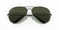 Ray-Ban Aviator Large Metal II Sunglasses - Black Frame, Green Lenses - SuperSaverAU - view 2