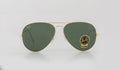 Ray-Ban Aviator Large Metal II Sunglasses - Gold Frame, Green Lenses - SuperSaverAU - view 1