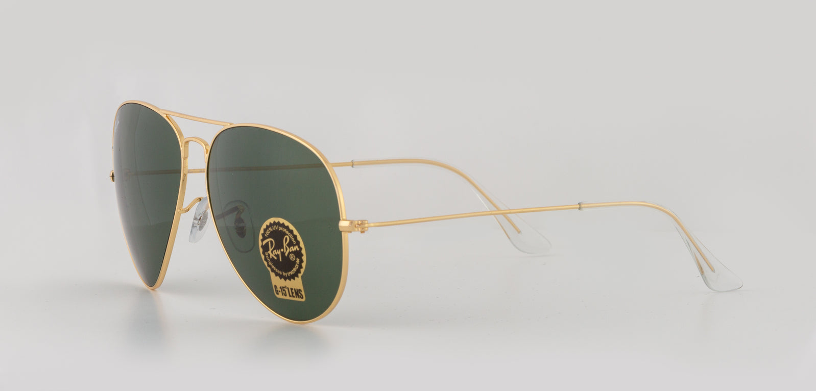 Ray-Ban Aviator Large Metal II Sunglasses - Gold Frame, Green Lenses - SuperSaverAU - view 3