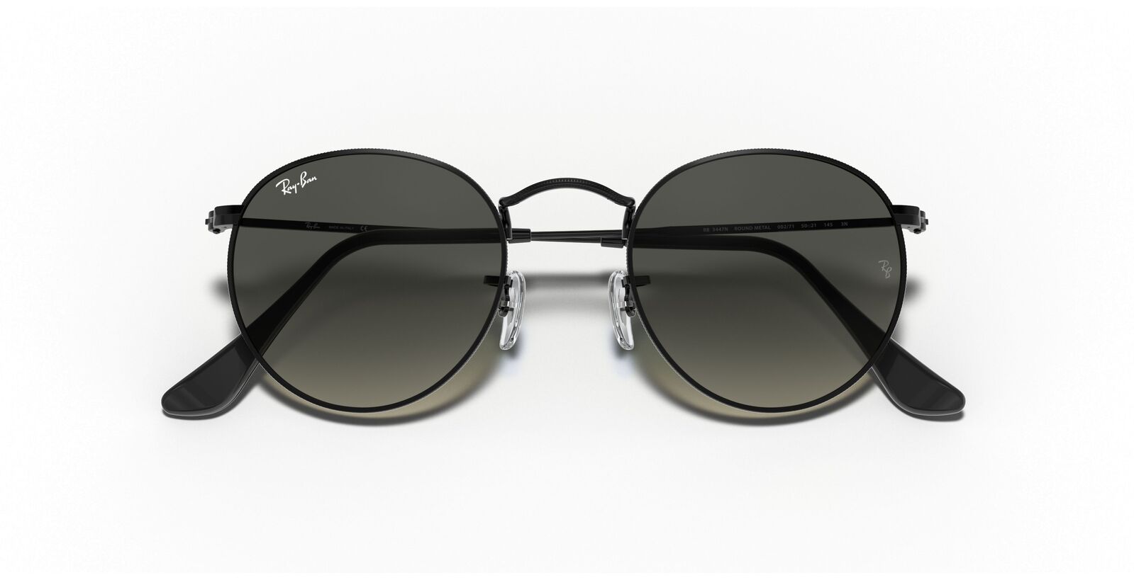 Ray-Ban Round Flat Grey Gradient Sunglasses - Classic Style - SuperSaverAU - view 3