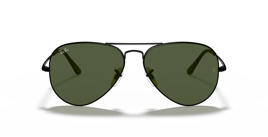 Ray-Ban Aviator Metal II Sunglasses - Black & Green - SuperSaverAU - view 1