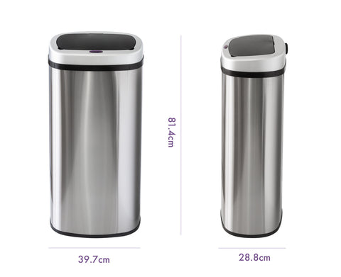 Premium 70L Stainless Steel Motion Sensor Rubbish Bin