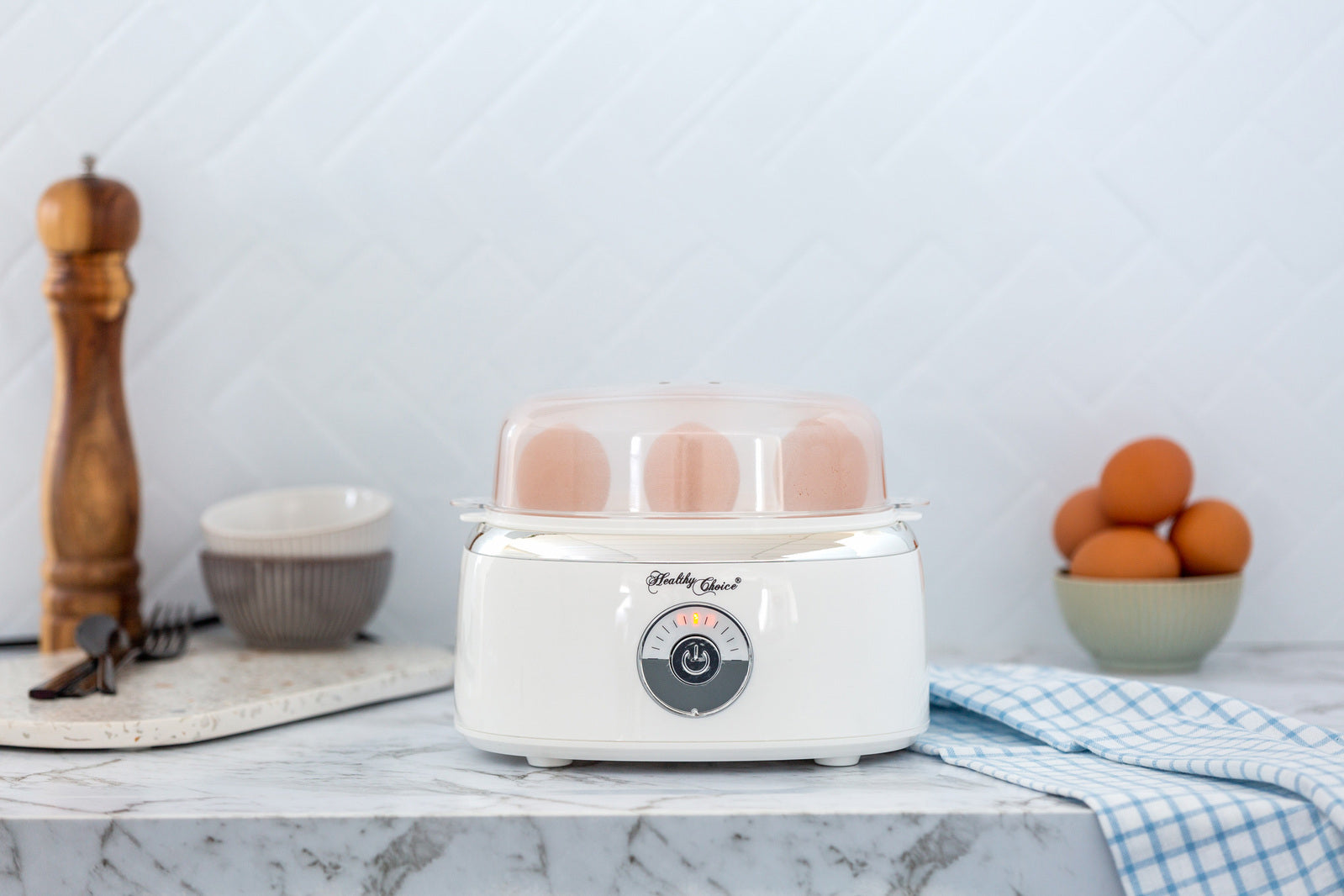 Electric Egg Steamer, Fits 7 Eggs & Cooked Perfectly - SuperSaverAU - view 2