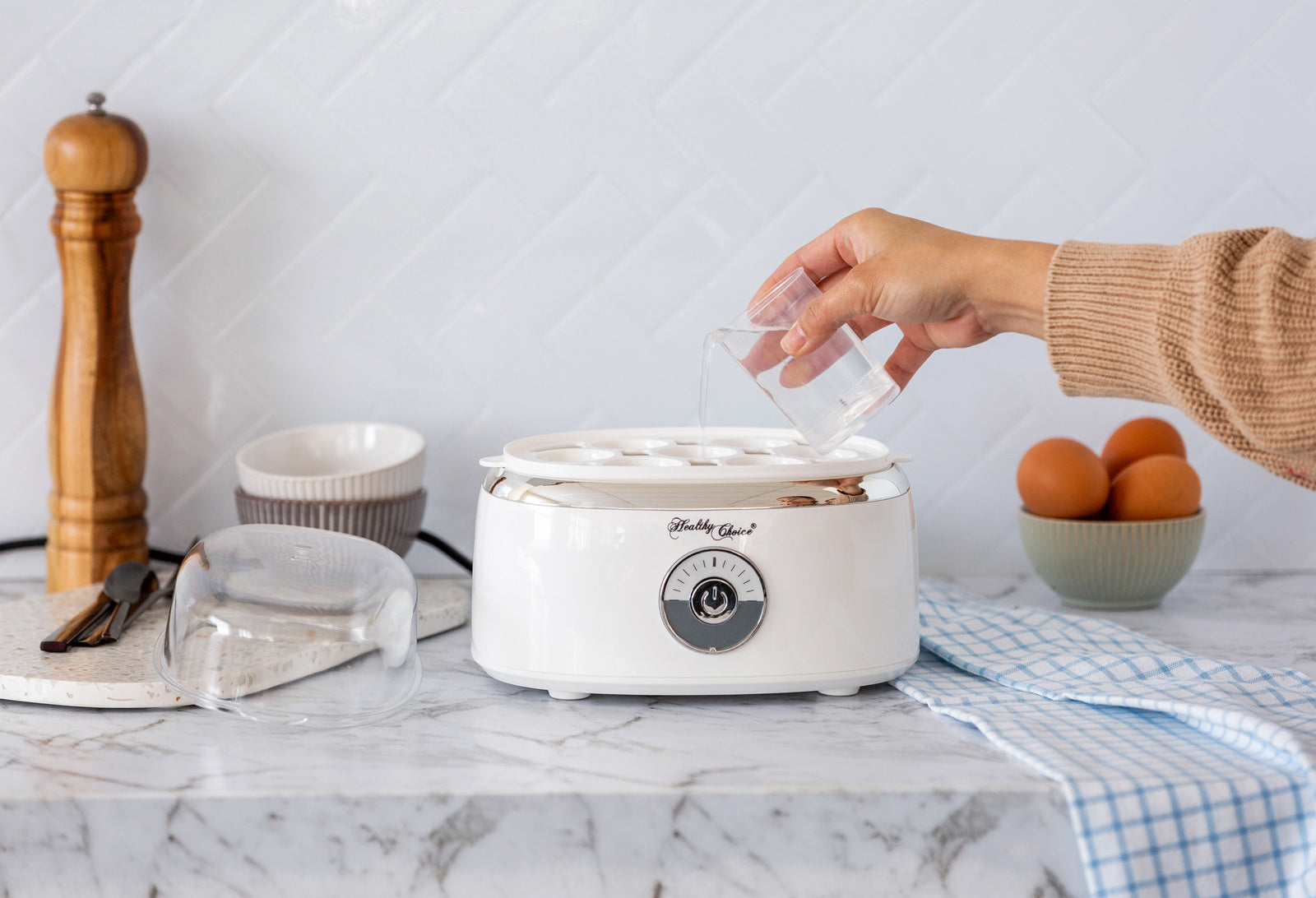 Electric Egg Steamer, Fits 7 Eggs & Cooked Perfectly - SuperSaverAU - view 5