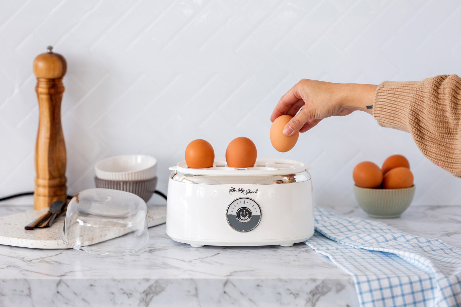 Electric Egg Steamer, Fits 7 Eggs & Cooked Perfectly - SuperSaverAU - view 7