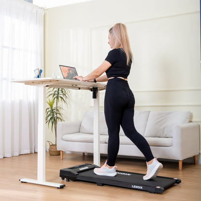 1.5 HP 52cm Electric Walking Pad Treadmill with Remote Control and Display Screen