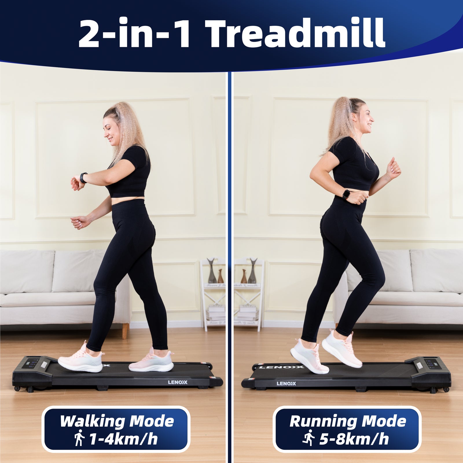 1.5 HP 52cm Electric Walking Pad Treadmill with Remote Control and Display Screen - SuperSaverAU - view 9