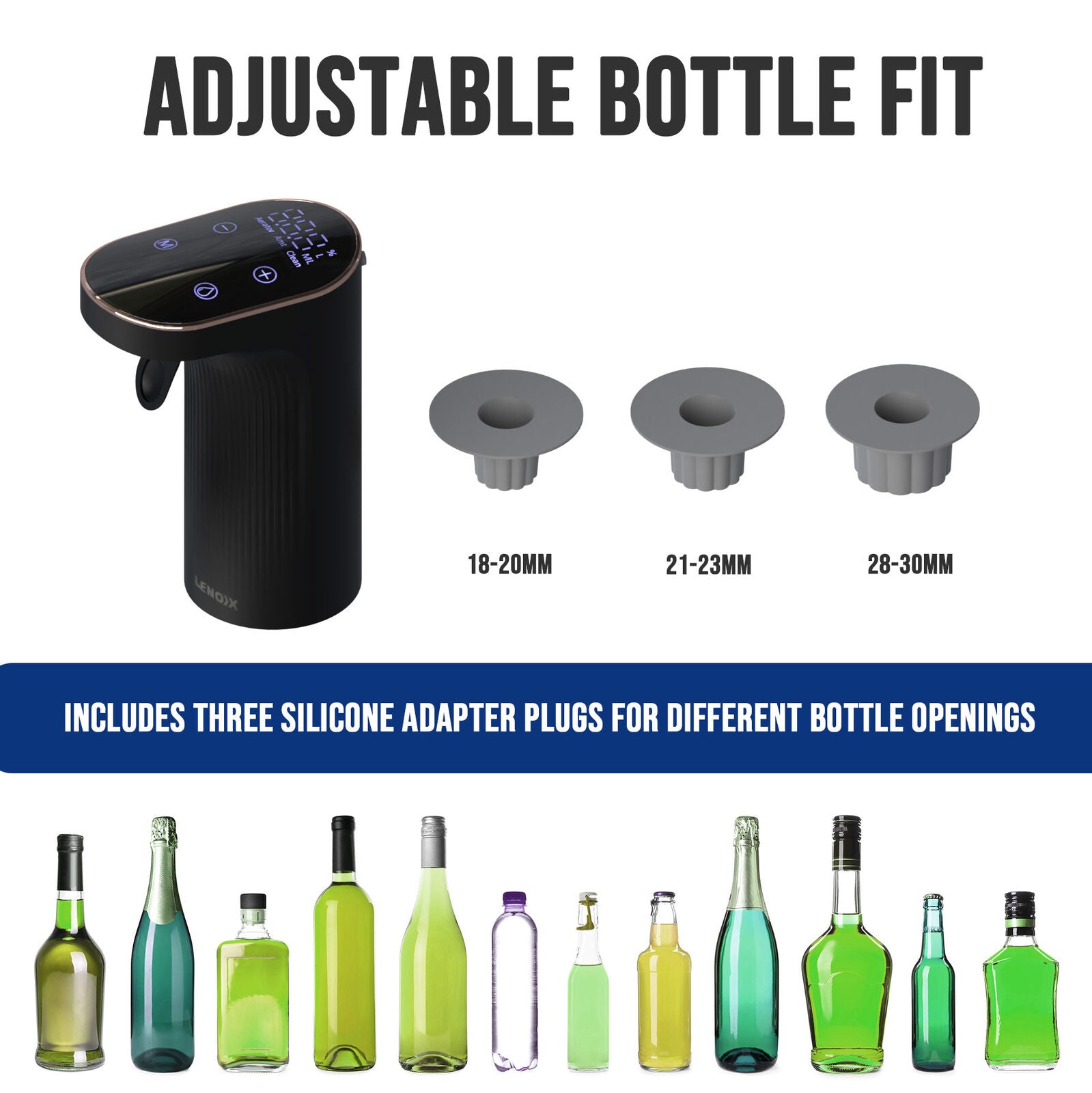 Instant Wine Aerator & Dispenser with Adjustable Bottle Fit - SuperSaverAU - view 5
