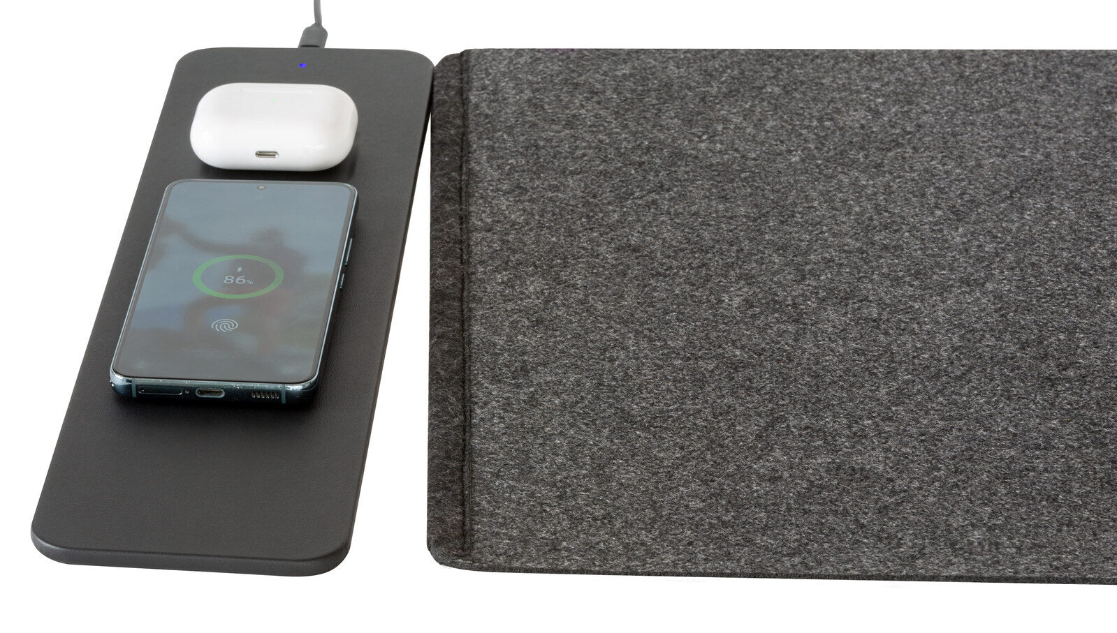 Reversible Wireless Fast Charging Desktop Mat for Smartphones and Earbuds - SuperSaverAU - view 3