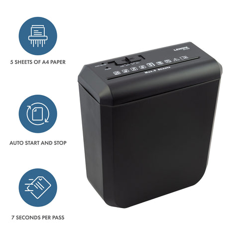 Home & Office Shredder, 5 x A4 At Once, Auto Start/Stop Function - SuperSaverAU - view 2