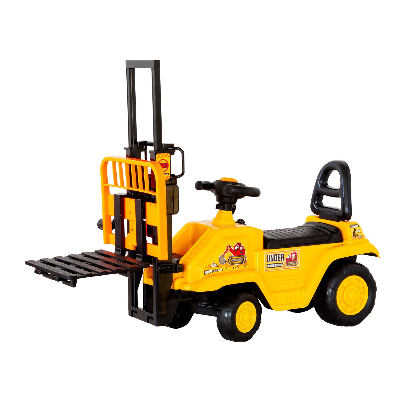 Kids Manual Forklift Ride-On with Working Mast Lift and Pallet - SuperSaverAU - view 1