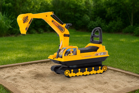 Ride-on Children's Excavator w/ Sturdy Track and Dual Operation Levers to Scoop - SuperSaverAU - view 2