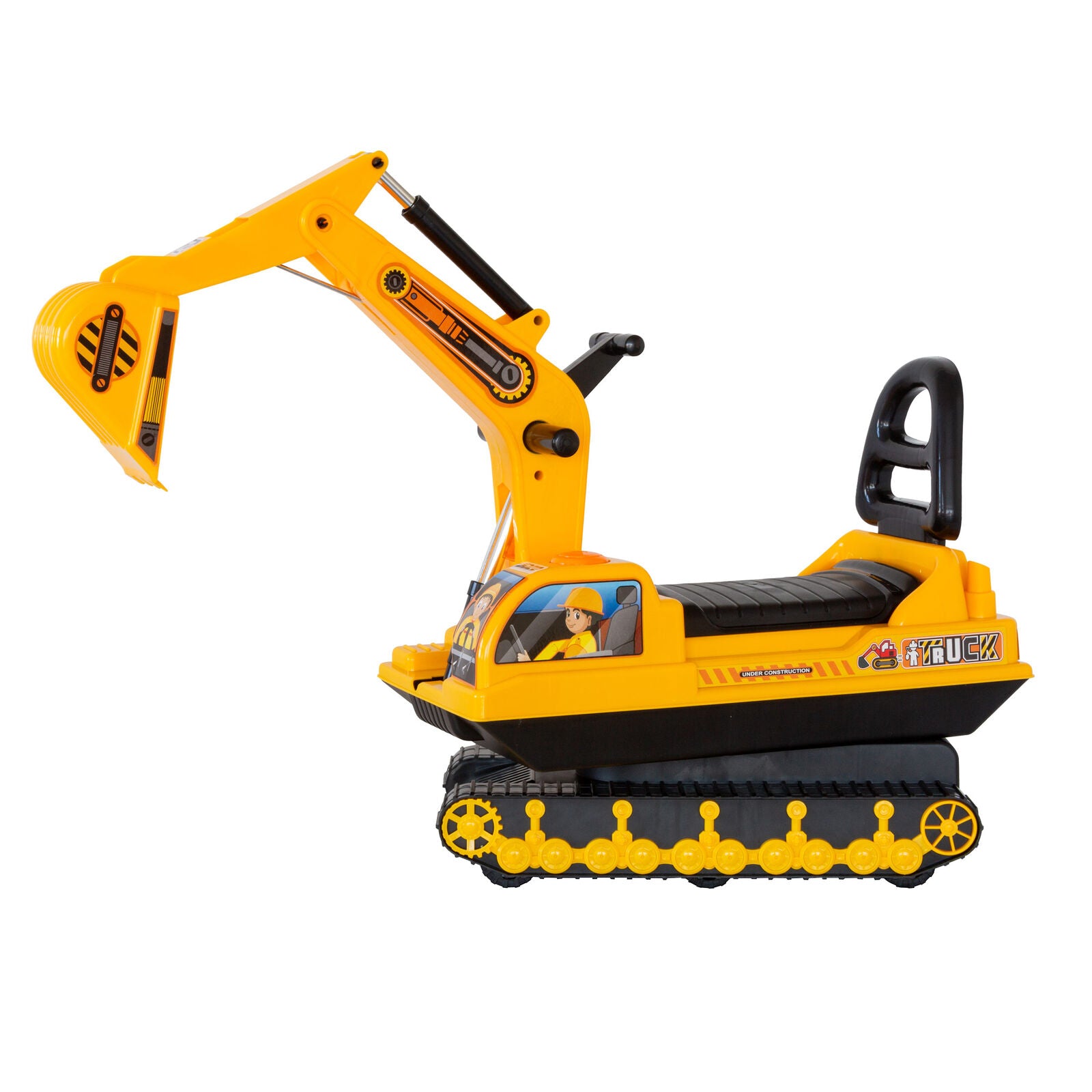 Ride-on Children's Excavator w/ Sturdy Track and Dual Operation Levers to Scoop - SuperSaverAU - view 4