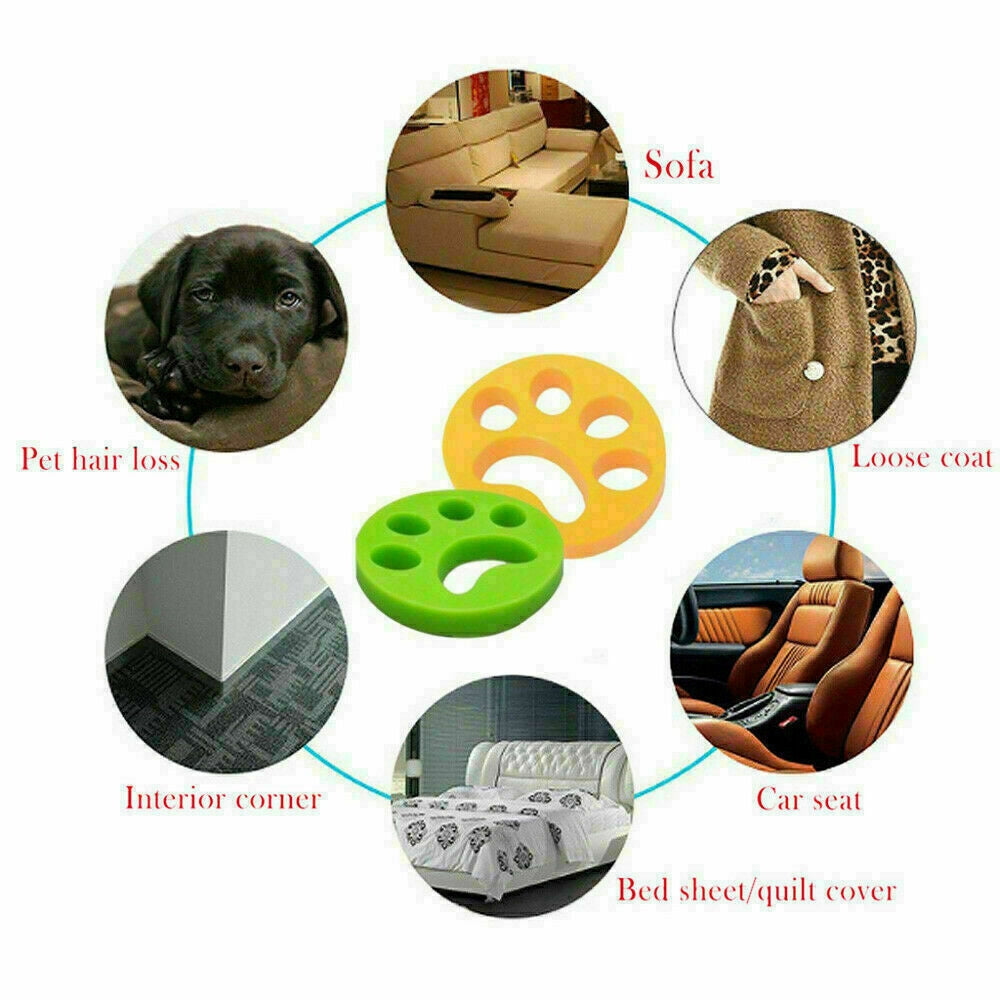 2Pcs Pet Hair Remover, 8.5cm Silicone Floating Fur Catcher for Laundry - SuperSaverAU - view 3
