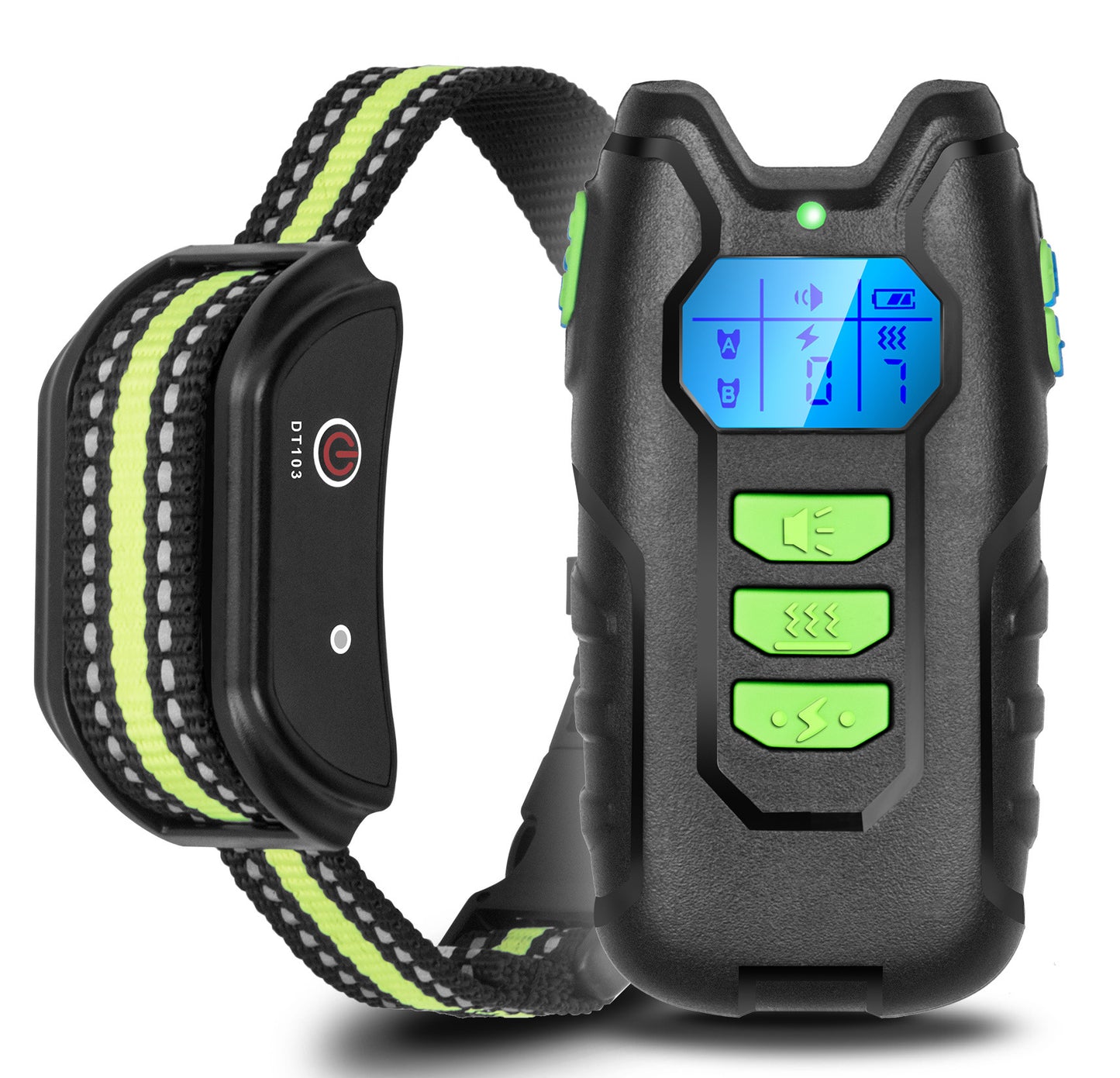 Electric Pet Dog Training Collar, Rechargeable, 1000m Range, IP67 Waterproof, 4lbs-100lbs