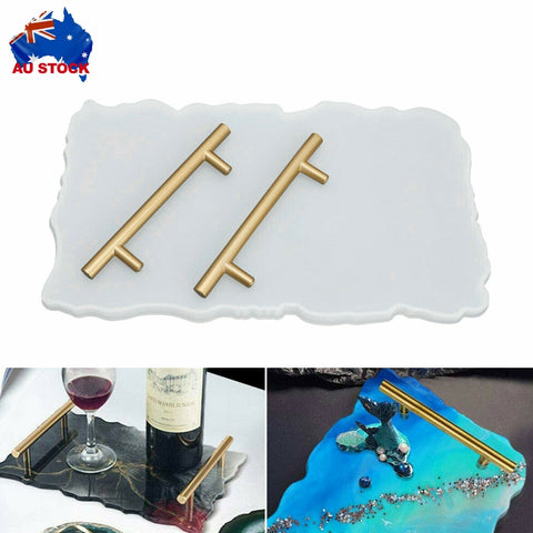 Large Silicone Tray Mould 30.5x17cm with 2 Handles for DIY Resin Crafts - SuperSaverAU - view 1