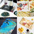 Large Silicone Tray Mould 30.5x17cm with 2 Handles for DIY Resin Crafts - SuperSaverAU - view 2