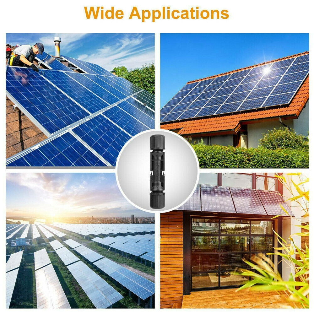 Solar PV Connectors 30A IP67 Waterproof 10 Pairs Male & Female Crimping - SuperSaverAU - view 4