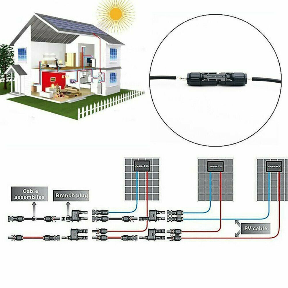 Solar PV Connectors 30A IP67 Waterproof 10 Pairs Male & Female Crimping - SuperSaverAU - view 5
