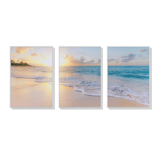 Ocean and Beach Wall Art 70cm x 100cm Canvas Framed, Hand Framed in Melbourne