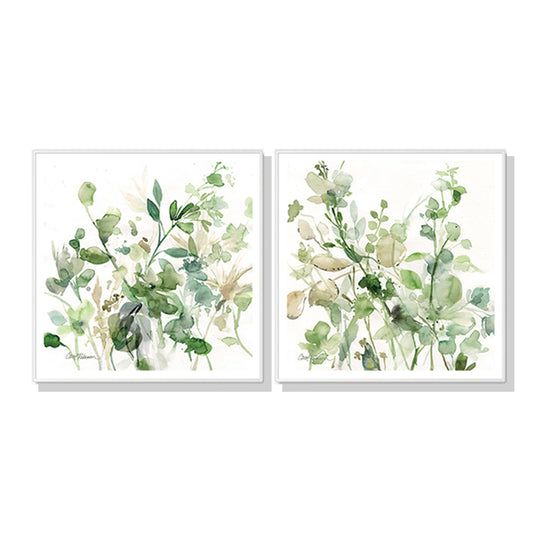 Sage Garden Canvas Wall Art 100cmx100cm Framed, Hand Framed in Melbourne