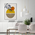 Premium Sun and Moon Framed Canvas Wall Art - Black Frame, 40 x 60cm