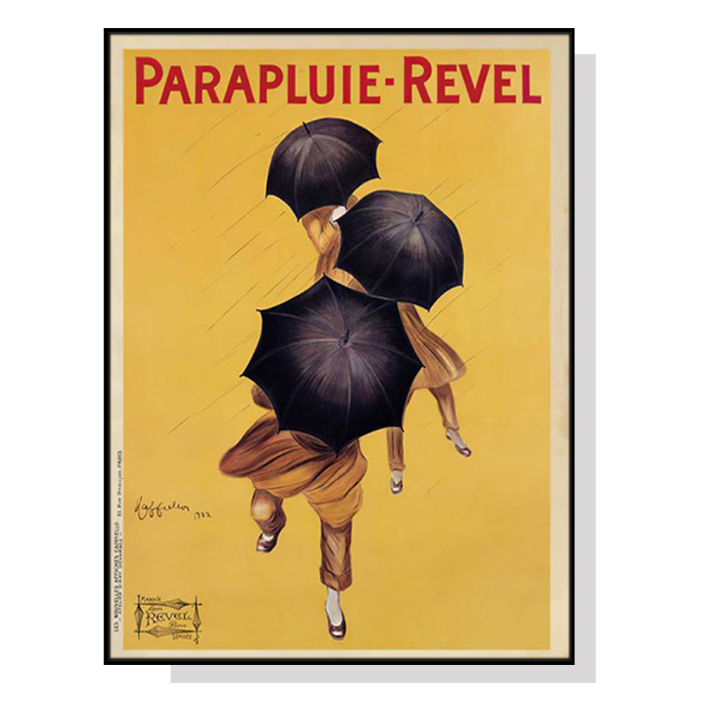 Premium Parapluie Revel Framed Canvas Wall Art - Black Frame, 70 x 100cm