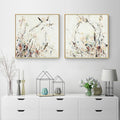 Premium Afternoon Walk Framed Canvas Wall Art Set - Gold Frame, 40 x 40cm
