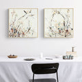 Premium Afternoon Walk Framed Canvas Wall Art Set - Gold Frame, 40 x 40cm