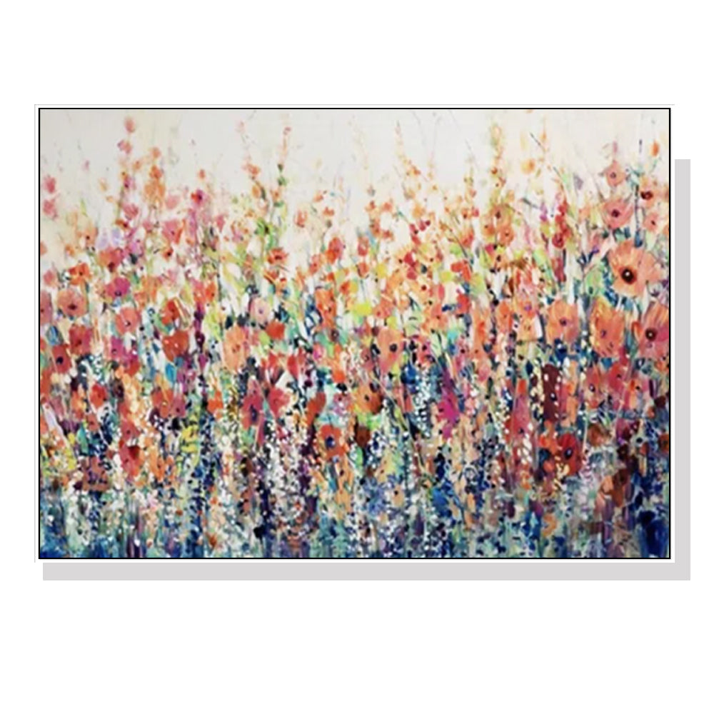 Flourish Of Spring Canvas Wall Art 90cmx135cm White Frame, Hand Framed in Melbourne
